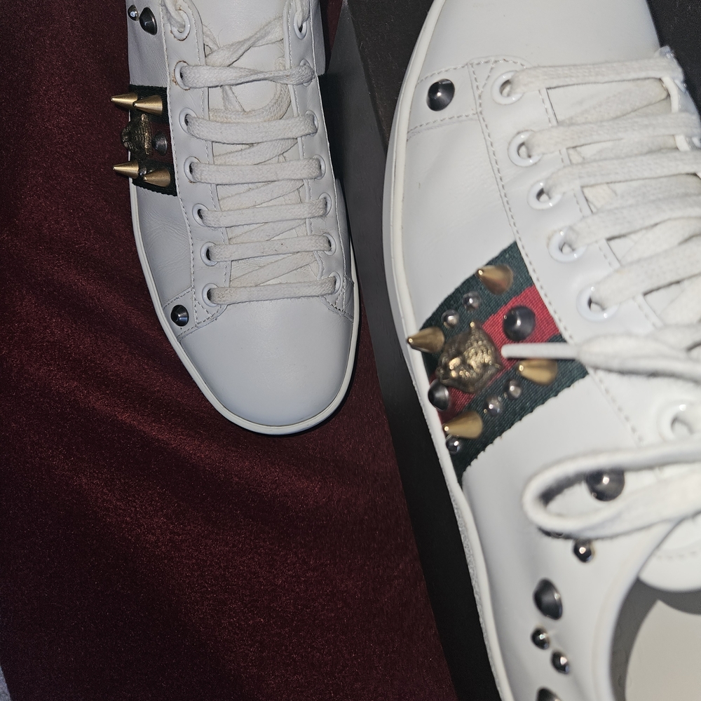 Gucci White Sneakers with Spikes - Picture 15 of 16